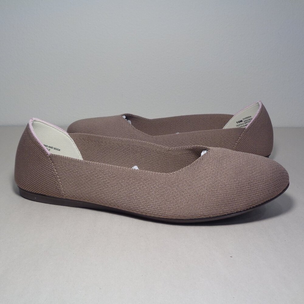JSport by Jambu Size 7 M DOREEN Taupe Textile Flats / Loafers New Women's Shoes